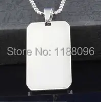 Customized Laser Engraved Oblong  Dog Tag, low price blank Pet tag hot sales Stainless Steel dog  tag cheap cat tags   hl80839