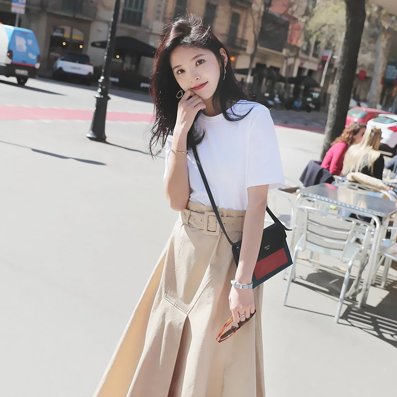 Новинка 2019 женское летнее платье длинное винтажное из двух частей с круглым