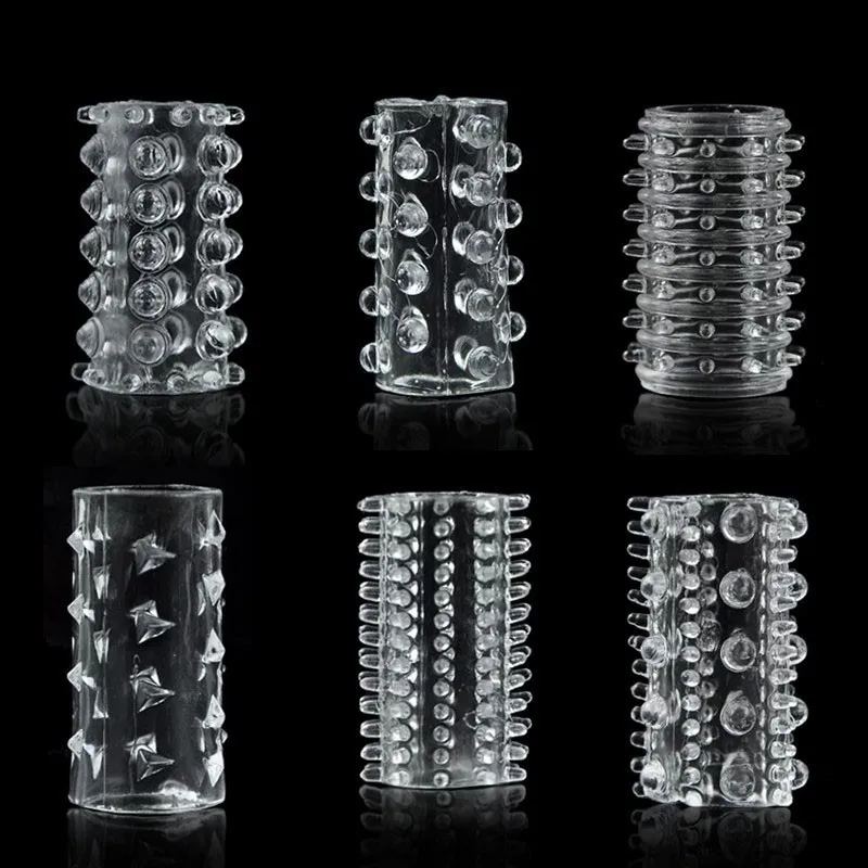 6 шт./компл. многоразовые силиконовые прозрачные Кристальные презервативы кольцо