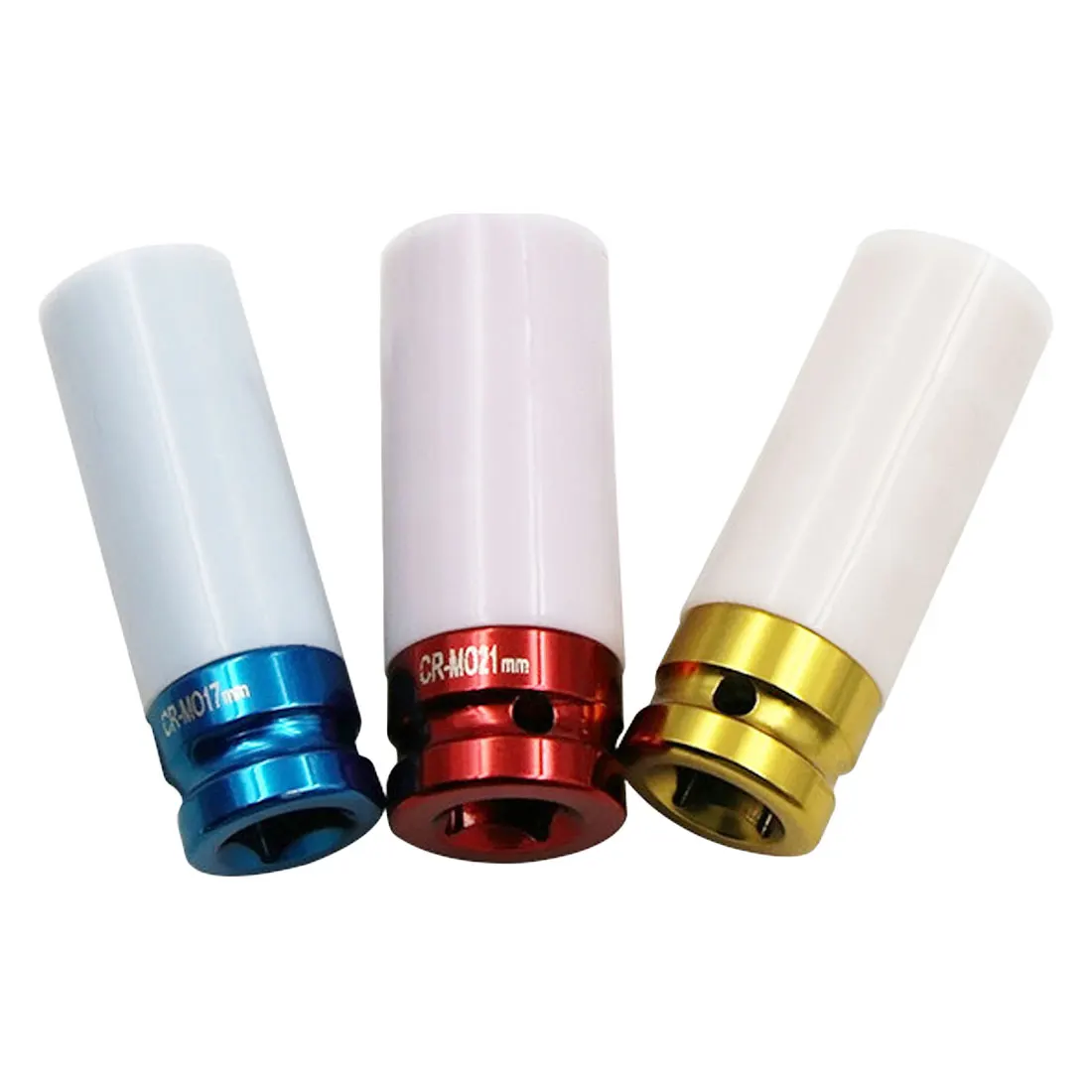 

1pc Colorful Sleeve Tire Protection Sleeve Wall Deep Impact Nut Socket CR-V Wheel 17mm/19mm/ 21mm