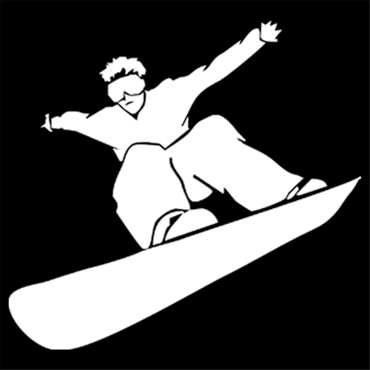 Skiing Jump Snowboarder Car Sticker Window Door Auto Truck Laptop Vinyl Decal | Автомобили и мотоциклы