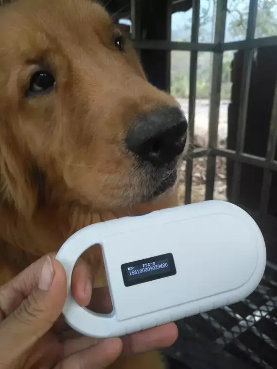 ISO FDX B Pet чип RFID считыватель OLED Дисплей Портативный животный микрочип сканер для