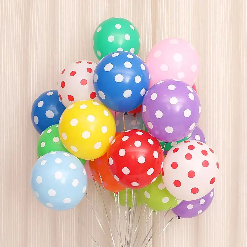 

100pcs Wave Point Latex Balloons Dot Helium Air Ball Wedding Decoration Anniversaire Kids Adults Birthday Gifts Party Supplies