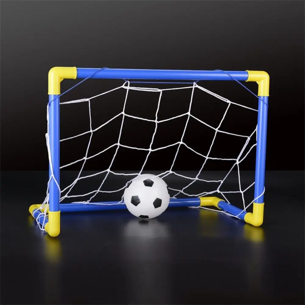 

DSGS Indoor Mini Folding Football Soccer Ball Goal Post Net Set+Pump Kids Sport Outdoor Home Game Toy Child Birthday Gift Plas