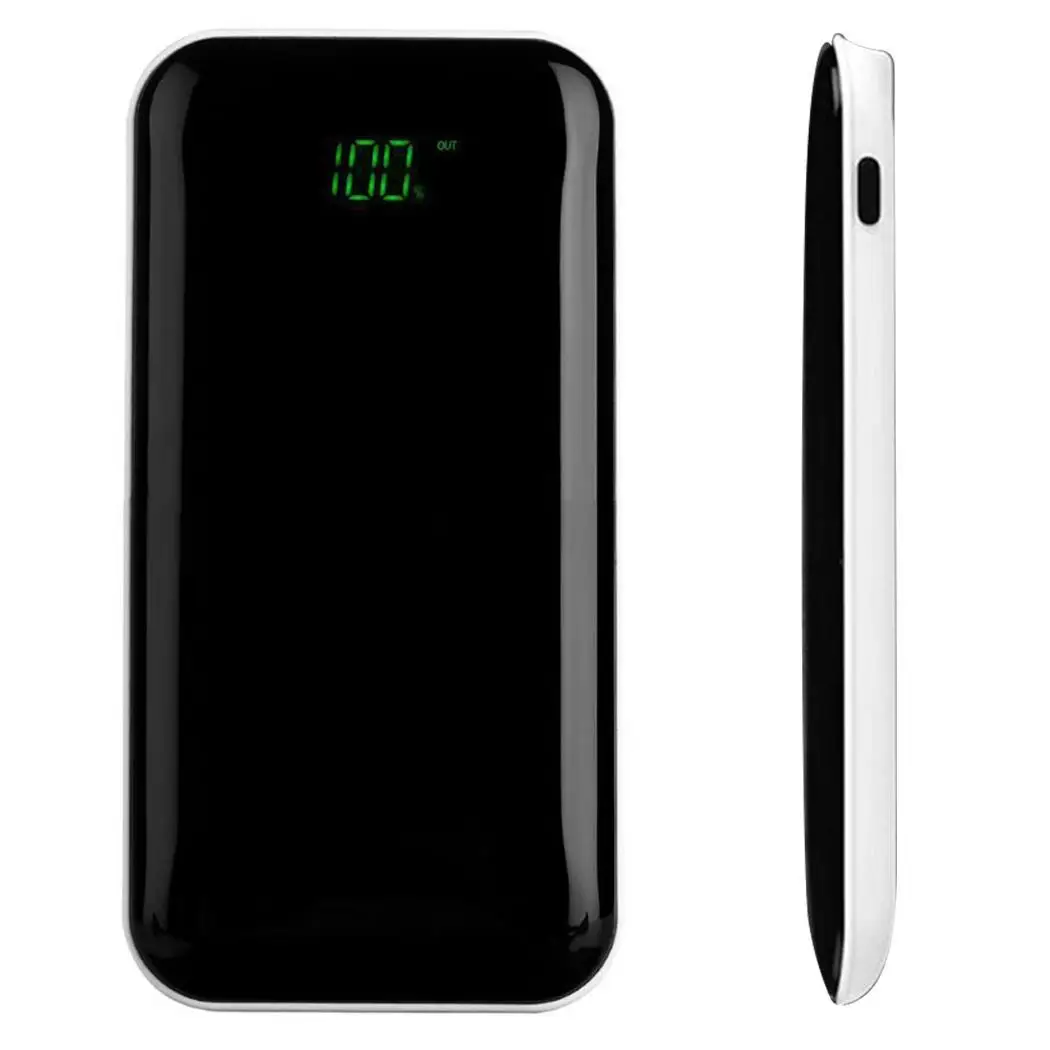 Портативный Ультратонкий 8000 мАч смартфоны Dual 5 V 1.0A 2.1A usb порты power Black 65% 1.5A