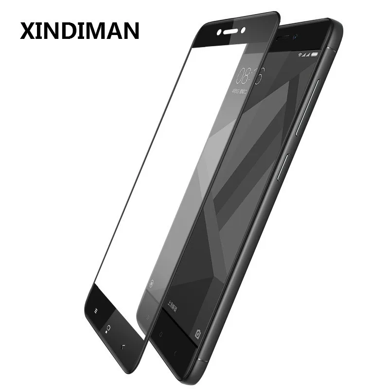 XINDIMAN 3D curved full tempered glass for xiaomi redmi4X black white screen protector redmi Note4 note4X front film | Мобильные