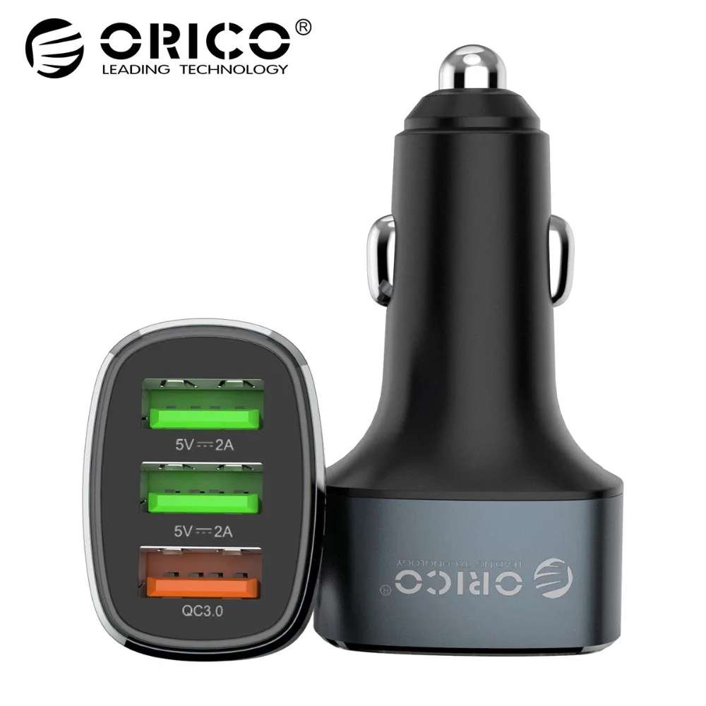 Orico Портативный 3 Usb порта автомобильное зарядное устройство для телефона