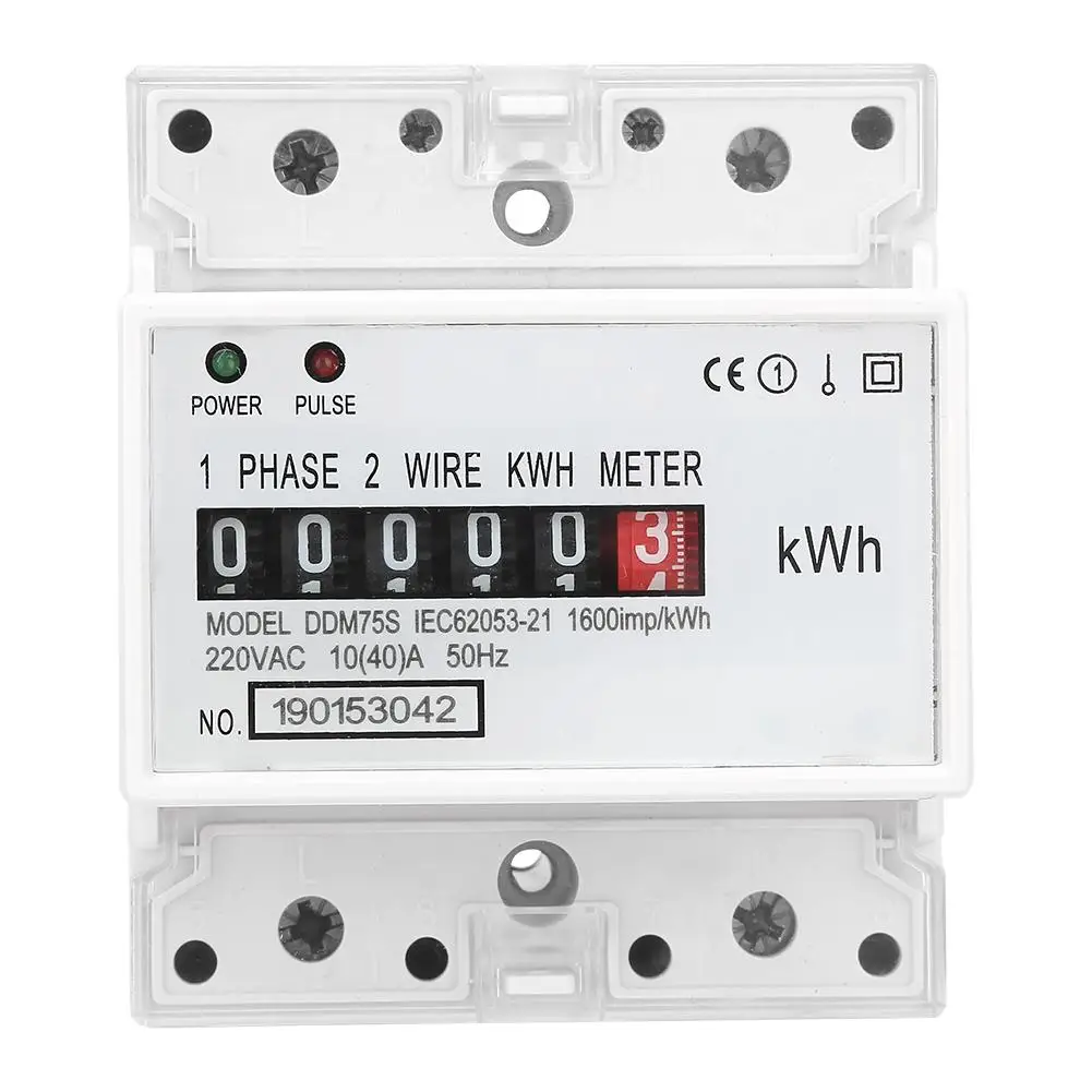 Однофазный 4P LED din-рейка энергопотребление Wattmeter Energy Mete DDM75S 10-40A высокое качество |