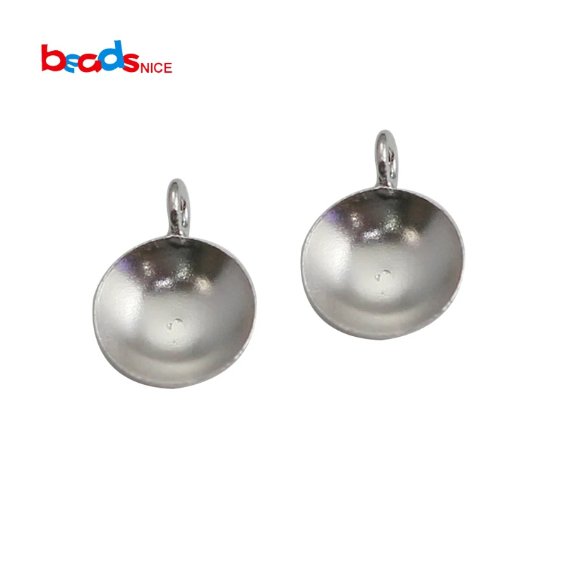 Beadsnice ID38917smt2 Стерлинговое Серебро 925 пробы Круглая Плоская подвеска на клеевой
