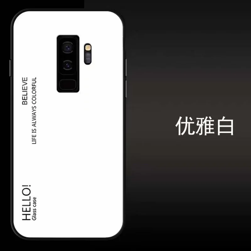 Gradient Tempered Glass Case For Samsung S10 Lite S8 A8 A6 S9 Plus A7 J2 2018 S7 Edge J4 J6 A5 A3 J3 J7 2017 J5 2016 Cover Cases |
