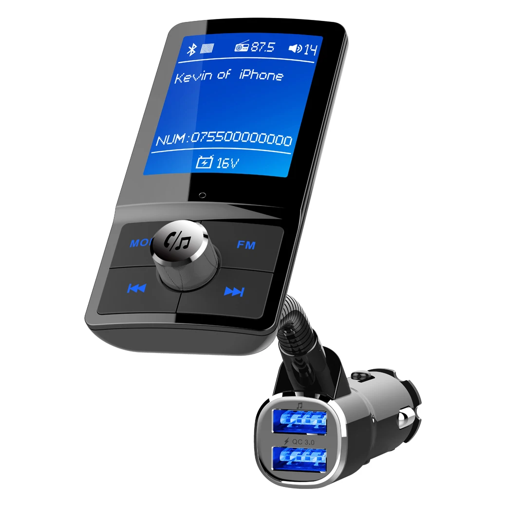 Bluetooth fm-передатчик цветной экран беспроводной приемник автомобильный комплект W