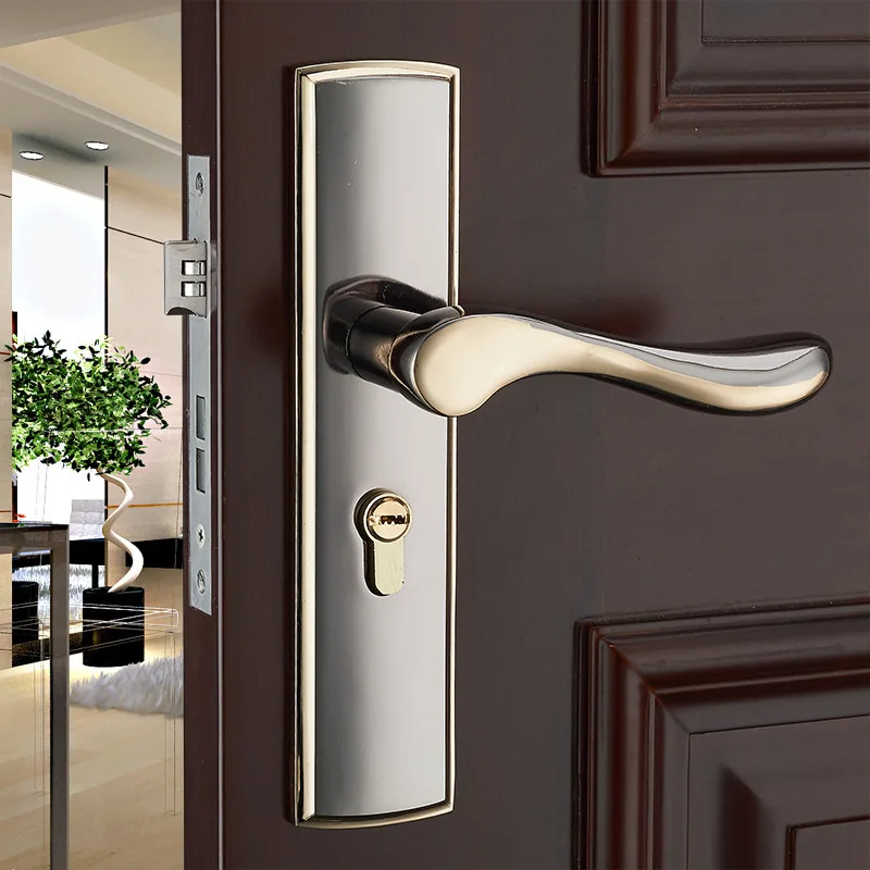 

European Bedroom Lock Hold Hand Lock Indoor Door Golden Lock Gun Hand Mechanics Lock handle