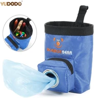 outdoor dogs training bag snacks reward feeding waist bags portable puppy cat pet treat pouch bluebrown