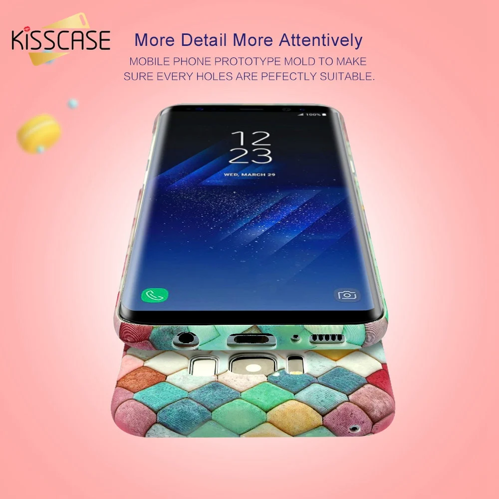 KISSCASE светящийся чехол для телефона Samsung Galaxy Note 8 S8 Plus S7 Edge A5 2017 цветной с узором