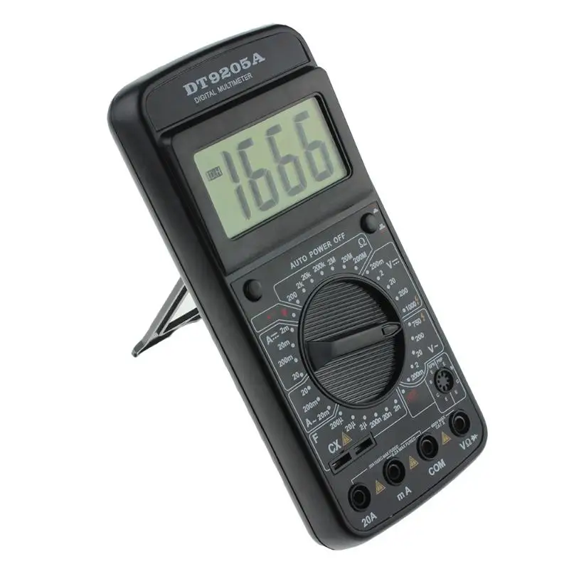 DT9205A портативный цифровой мультиметр AC DC ЖК дисплей Профессиональный