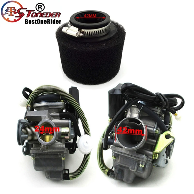 STONEDER PD24 Карбюратор Carb очиститель воздушного фильтра для GY6 125cc 150cc Yerf-Dog GX150 Spiderbox