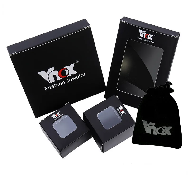 Мужской браслет из натуральной кожи Vnox коричневый нержавеющей стали модное