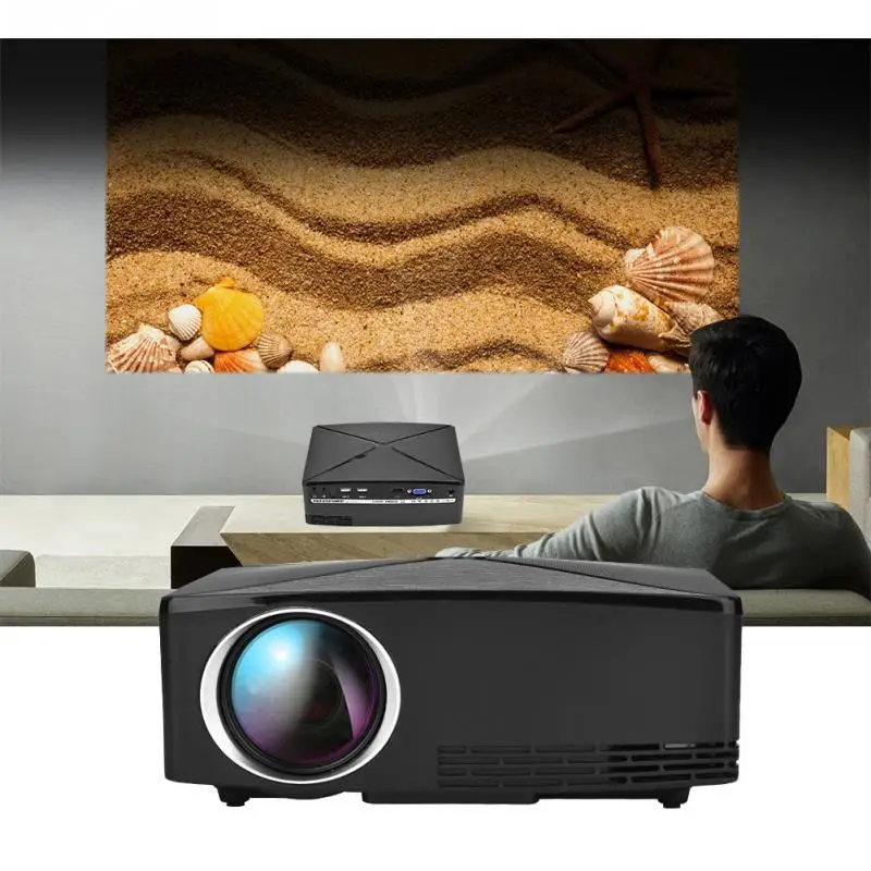 Мультимедийный мини проектор 3D LED HD 1080P USB офисный домашний кинотеатр 110 240 в