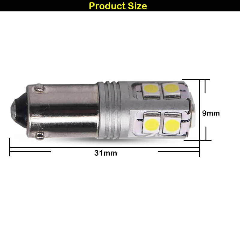 IJDM автомобильный BAY9S светодиодный Canbus ксеноновый белый 10 SMD 3030 чипы H21W светильник
