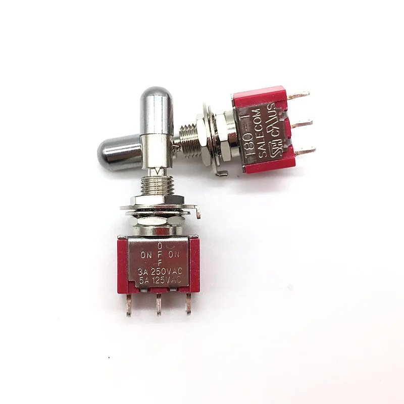 2 шт. SH T8013 LKBQ рычаг блокировки 3Pin 3 положения ВКЛ ВЫКЛ SPDT Мини тумблер