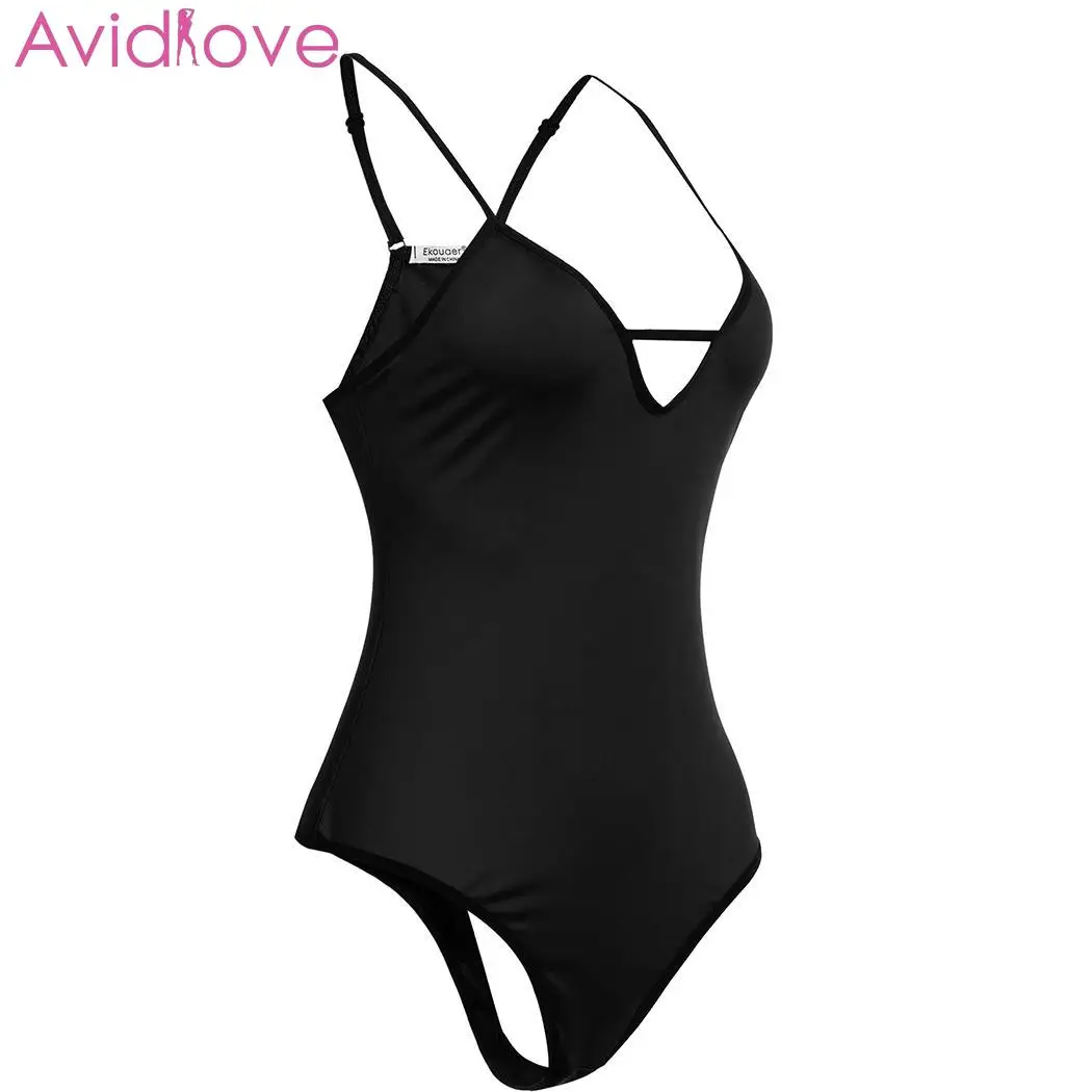 Женское сексуальное нижнее белье Avidlove однотонный цельный комбидресс с v образным