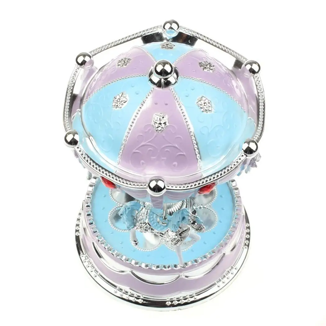 Beautiful LED Light Glow Merry-Go-Round Music Box Birthday Christmas Wedding Party etc. Home Decoration | Дом и сад