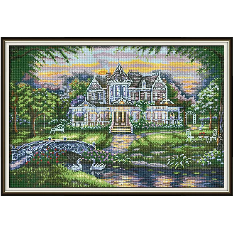Diamond Embroidery Full Display Mosaic Beautiful view Painting Chinese Cross Stitch Home Decor For Babyroom | Дом и сад