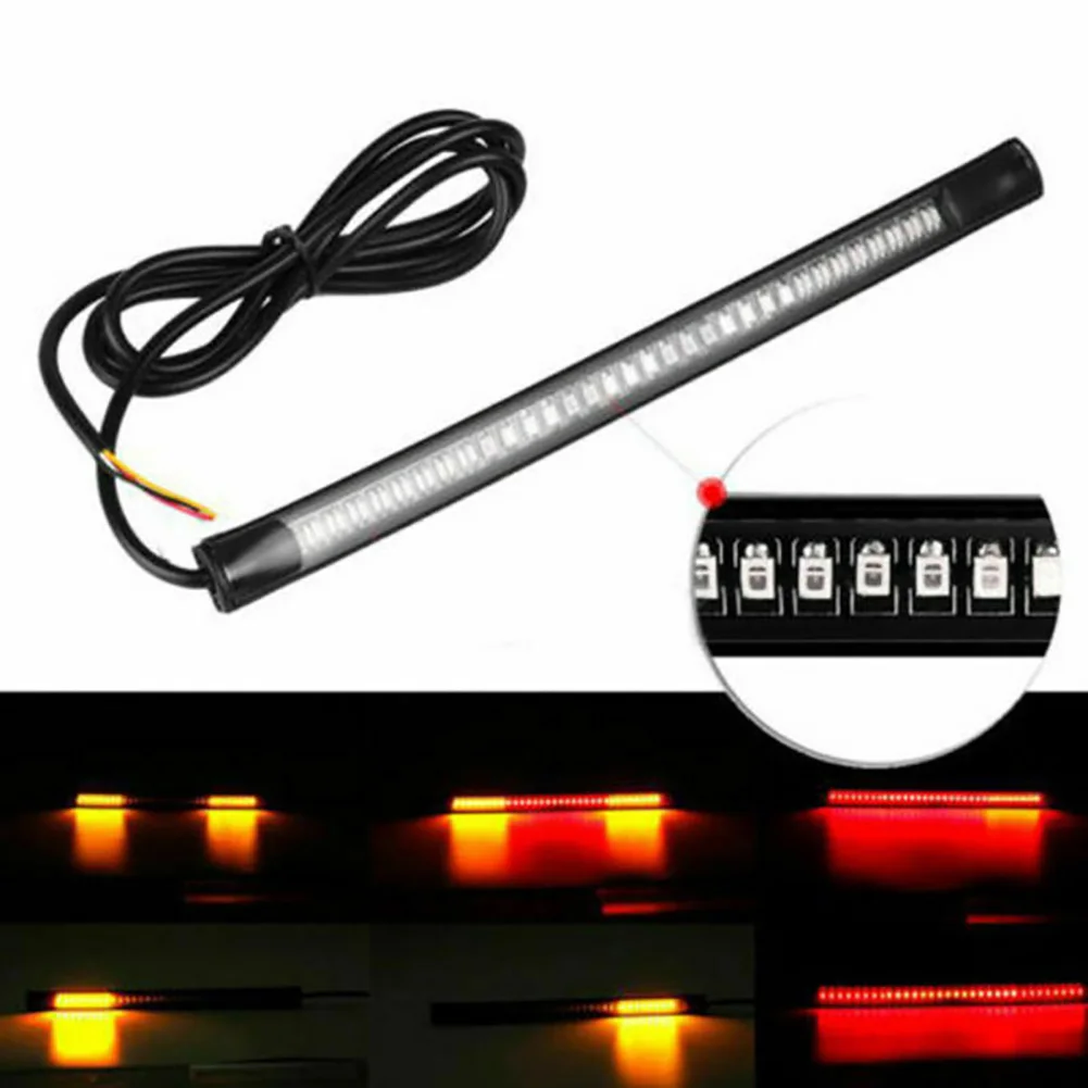 12V Универсальный мотоцикл автомобиль светодиодный задний фонарь гибкий 48 Led SMD