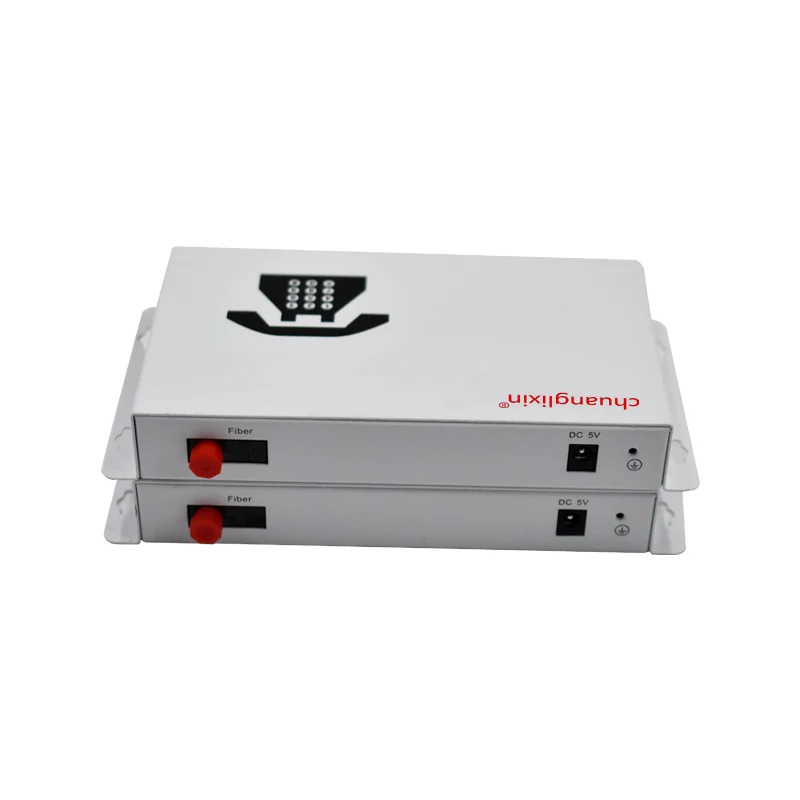 Chuanglixin 8 Ch PCM Telephone Fiber Optical Media Converter With 2 Ethernet port FC Single mode 20Km