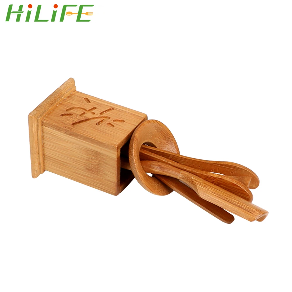 HILIFE 7 шт./компл. китайский бамбуковый нож для Пуэра ложка винтажная ручная работа