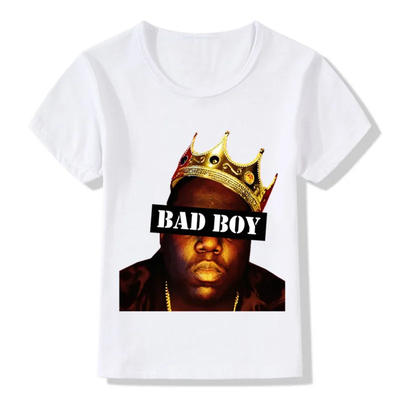 America Hiphop Rock Star Notorious Big Design Children's T-Shirts Kids Biggie Smalls Clothes Boys Girls Casual Tops Tees HKP456 | Детская