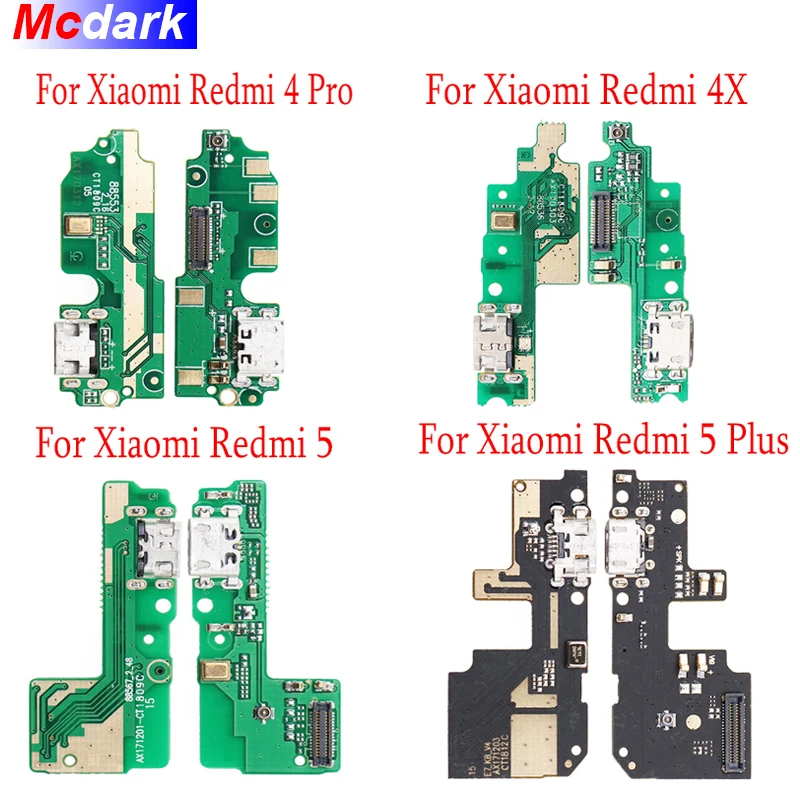 Плата подключения USB для Xiaomi Redmi 4X 4 Pro порта зарядки гибкий кабель микрофонная