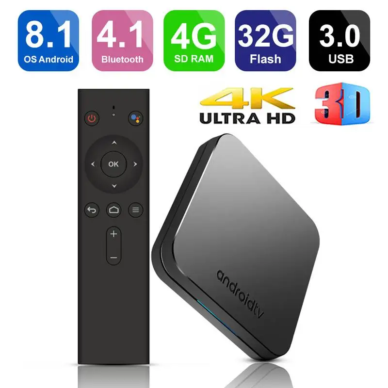 KM9 Android 8 1 сетевой плеер Amlogic S905X2 четырехядерный a53 двухдиапазонный WiFi голосовой