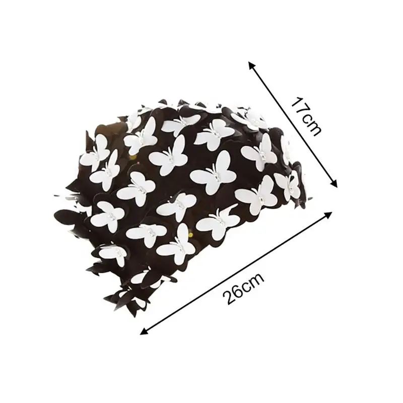 Двухслойная бабочка жемчужная аппликация шапочка для купания ручной работы