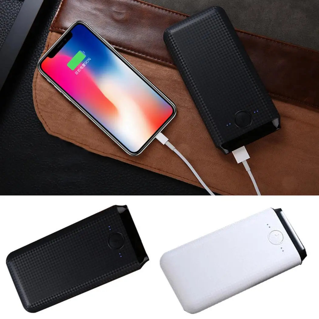 Хит продаж два usb порта коробка для хранения аккумуляторов DIY чехол банка питания