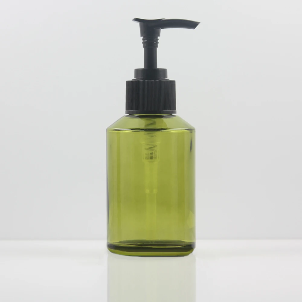 

50 шт. 125 мл круглый светильник зеленый бутылка лосьона с черным или белого цвета, 125 мл пустой зеленый стекло ccosmetic бутылка от производителя