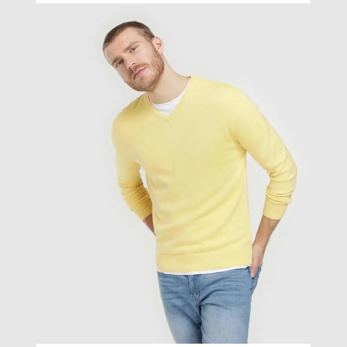 Единица-человек-Хлопок-Трикотажные изделия и свитера-Джерси шеи DUCKBILL MAN блок