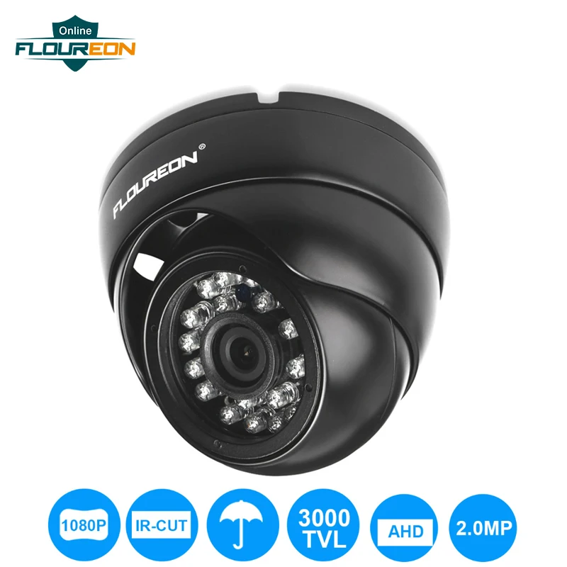 FLOUREON 1080P камера 2.0MP 3000TVL CCTV AHD аналоговая PAL Водонепроницаемая видеонаблюдения