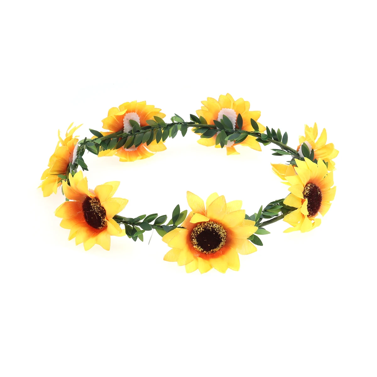 

Floral Fall Sunflower Wreath Hairband Crown Head Band Hair Wreath Bridal Headpiece Festivals Hair Band Garland