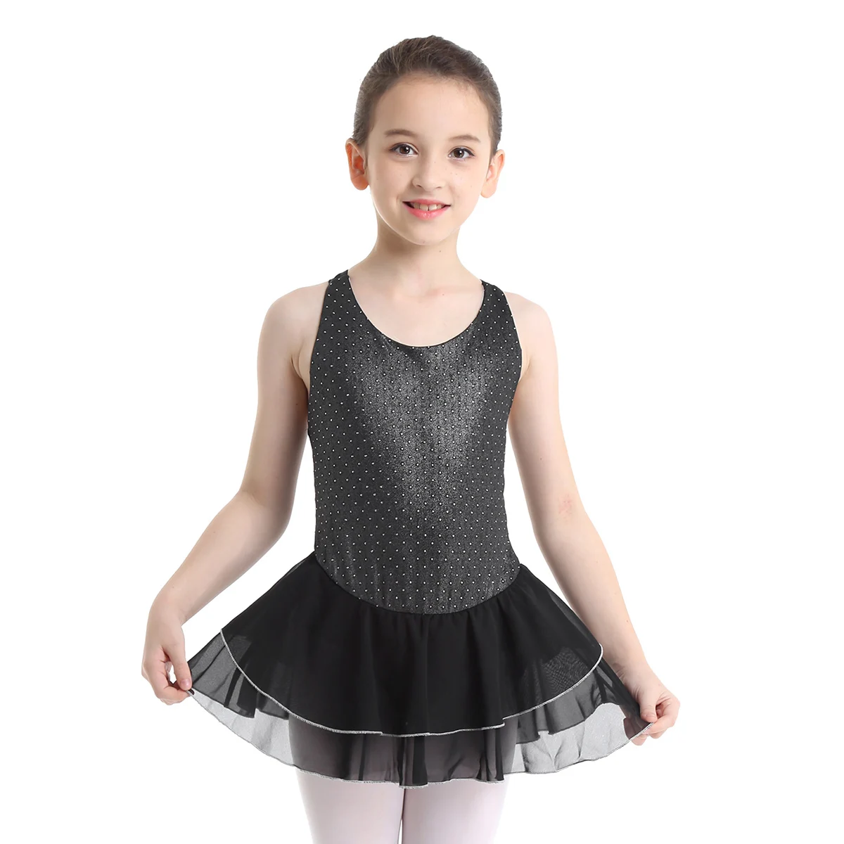 IIXPIN/Детское платье для катания на коньках девочек балета без рукавов с