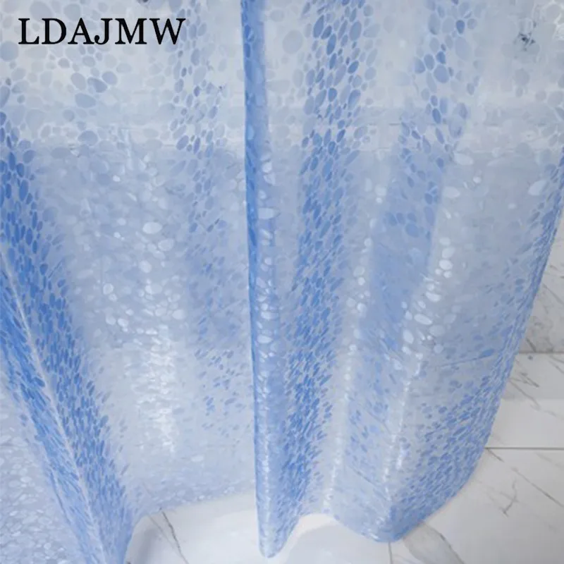 LDAJMW Home Hotel Waterproof 3D Shower Curtain With 12 Hooks Bathtub Transparent Decoration Bathroom Accessories 180X180cm | Дом и сад