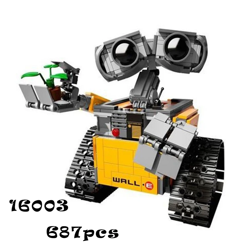 Конструктор игрушечный детский совместимый с IDEA WALL E 16003 21303|Блочные конструкторы|