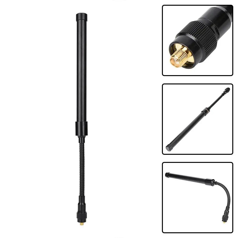 Гусиная трубка антенна головка SMA Складная VHF136 174MHz или UHF400 470MHz портативная радио