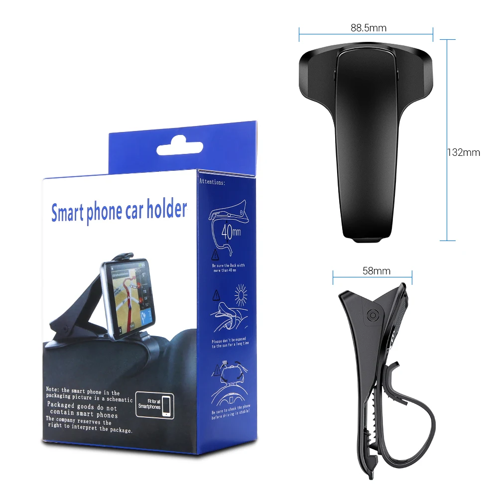 KISSCASE Dashboard Car Phone Holder For iPhone 7 XS Max XR X Adjustable Clip Mount Samsung Galaxy S10 Plus S10E | Мобильные телефоны