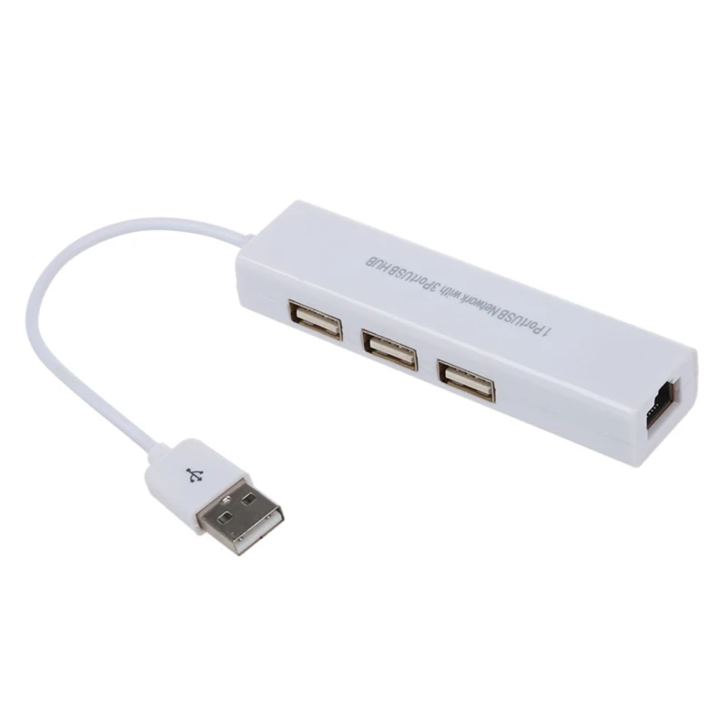 USB 2 0 3 порта концентратор с Ethernet сетевой адаптер LAN карты 10/100 Мбит/с|USB-хабы| |