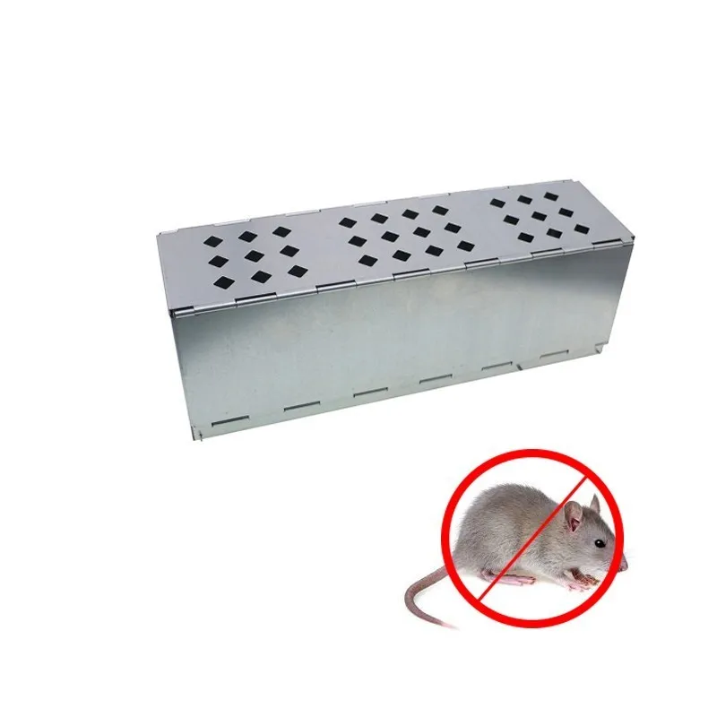 

Humane Live Mouse Trap Metal Rat Trap No Kill Catch And Release Rodents Squirrel Capture Animal Cage With Air Hole Foldable Safe