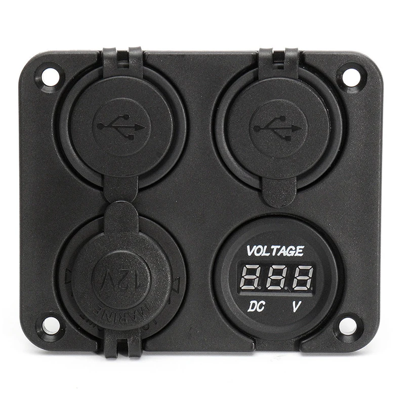 4 в 1 DC 12 V с двойным портом USB Зарядные устройства для автомобиля W/прикуривателя