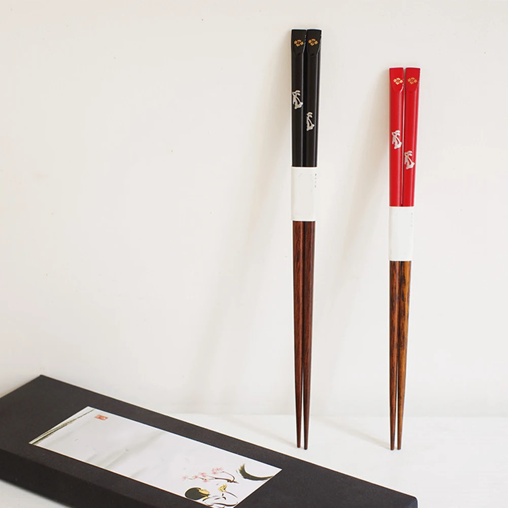 2 Pair Non Slip Couple Japanese Nature Utensil Gift Box Kitchen Home Chopsticks Set Ironwood Heat-Resistant Travel Eco Friendly | Дом и сад