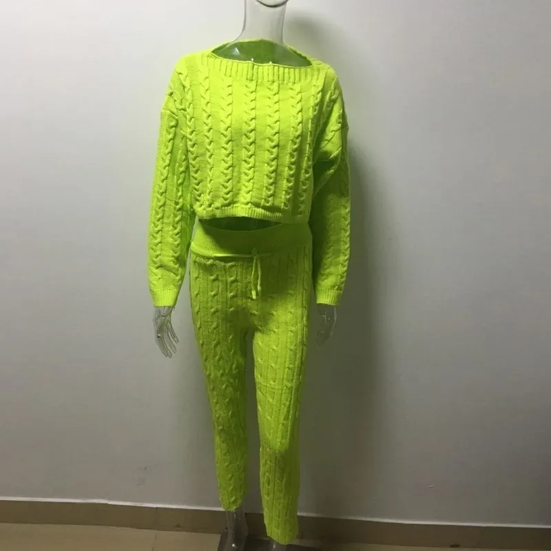 Новое поступление сексуальные Хлопковые вязаные женские костюмы Однотонный