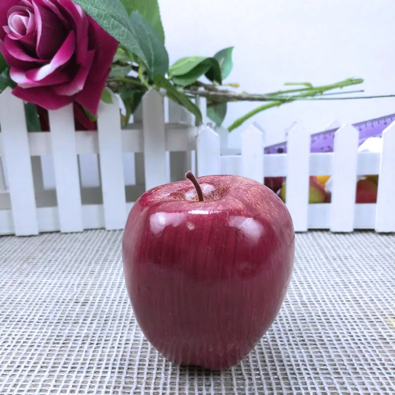 

6pcs Artificial apples Plastic Red Delicious Fruit Display For Kitchen Home Foods Decor Home Party Decoration Artificial Apples